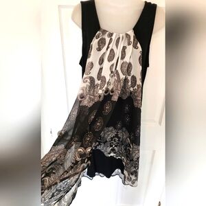 Paisley Chifon Little Black Dress